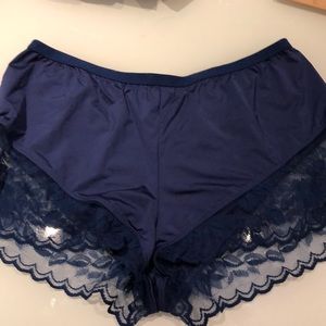 blue lace sleep shorts
